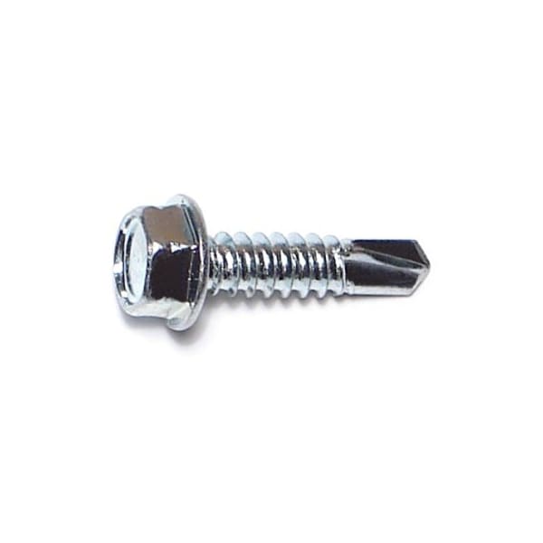 Buildright Self-Drilling Screw, #14 x 1 in, Zinc Plated Steel Flange Hex Head External Hex Drive, 345 PK 09824 - main
